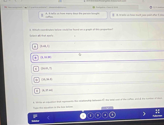 Solved: archdioceseoflosangeles.iclassroom.com New assignment 