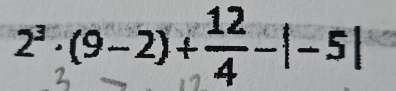 2²:(9-2)+÷-|-5|