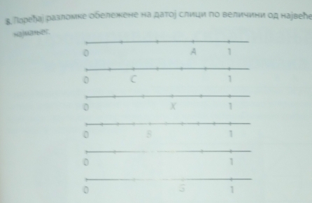 вПореήаі разломке обележене на даτоі слици по величини од наувеħе 
HajMatber.