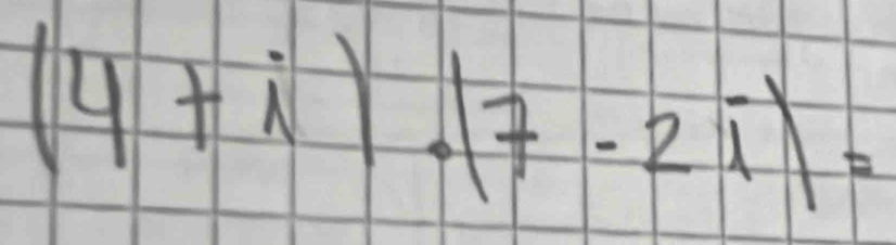 (4+i)· (7-2i)=