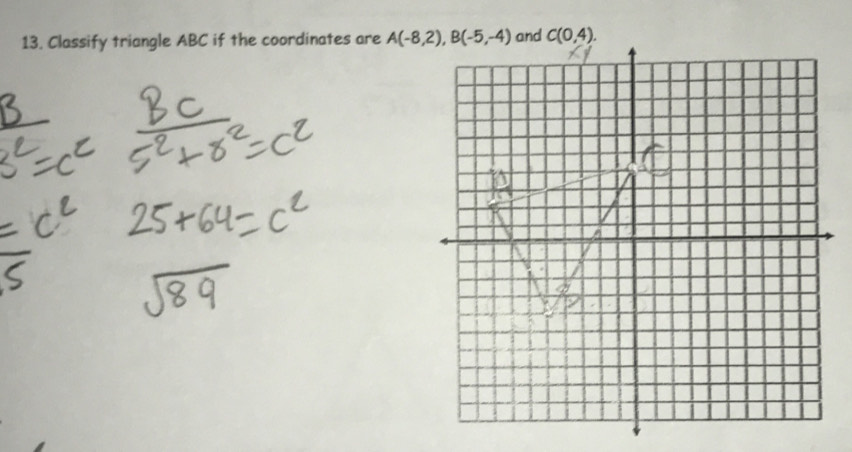 Classify triangle ABC if the coordinates are