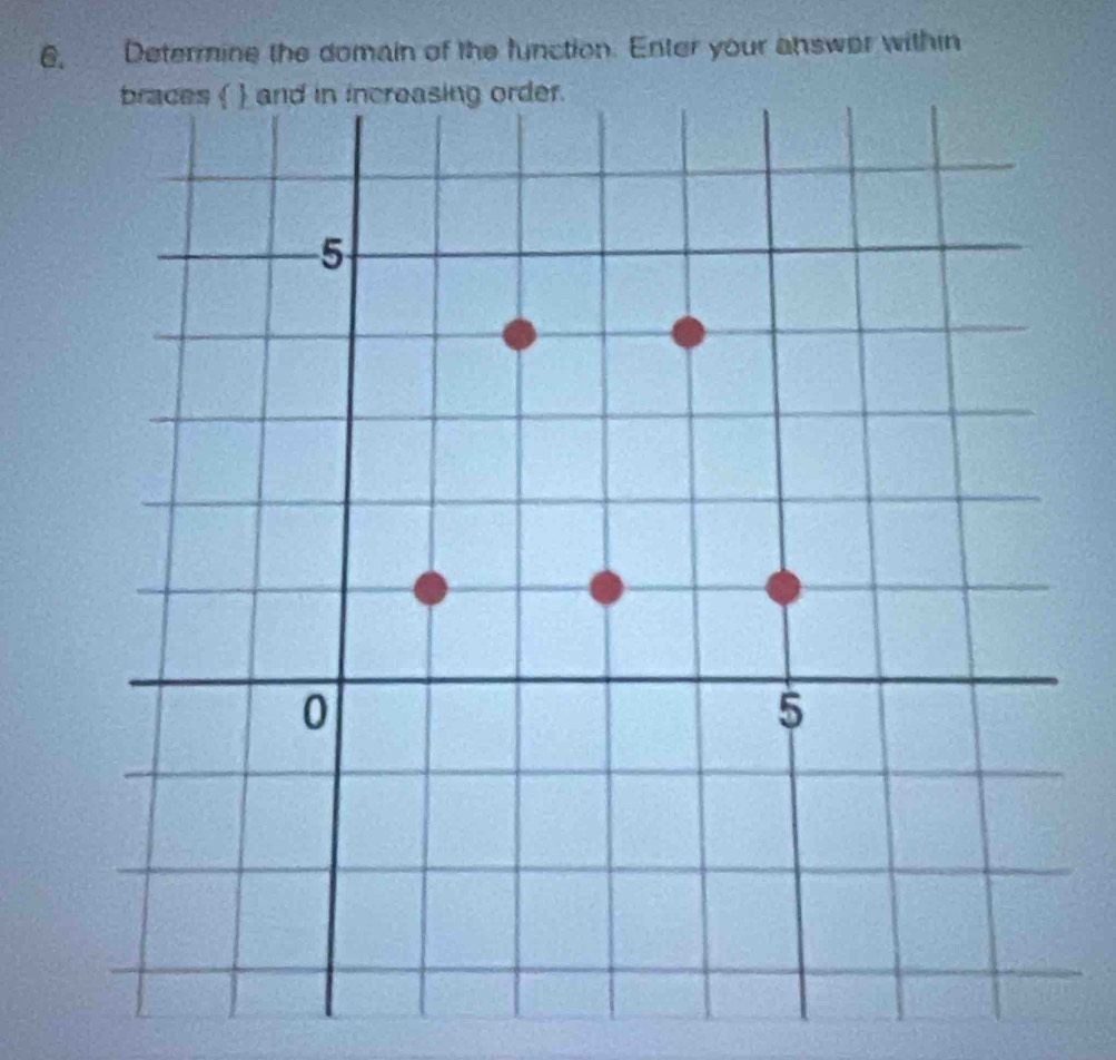 Determine the domain of the function. Enter your answar within