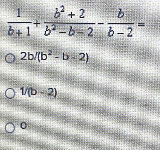 2b/(b^2-b-2)
1/(b-2)
0