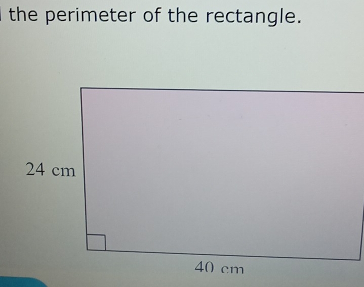 the perimeter of the rectangle.