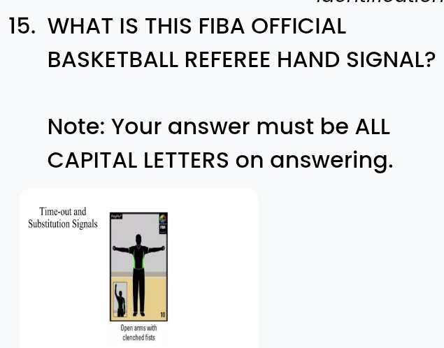 Nalutas:WHAT IS THIS FIBA OFFICIAL BASKETBALL REFEREE HAND SIGNAL? Note ...