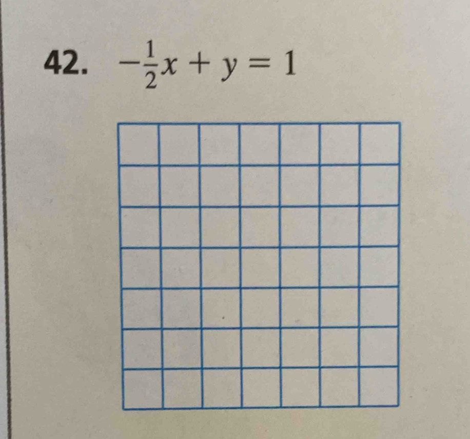 - 1/2 x+y=1