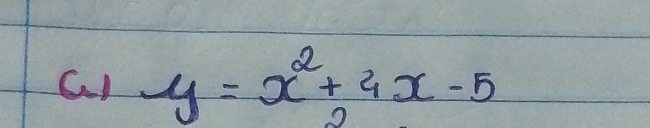 ) y=x^2+4x-5