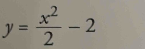 y= x^2/2 -2