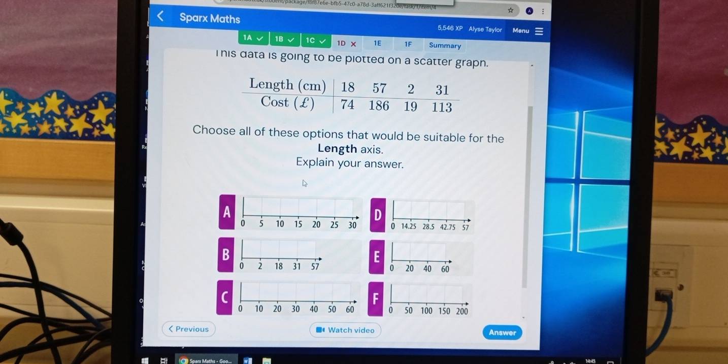 < Previous ■* Watch video Answer 
*O) Sparx Maths - Goo...