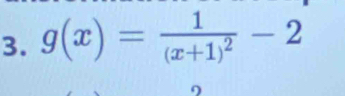 g(x)=frac 1(x+1)^2-2