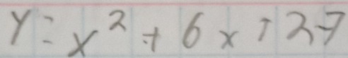 y=x^2+6x+27