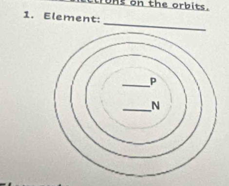 trons on the orbits. 
_ 
1. Element: