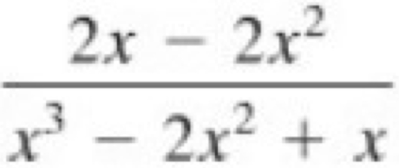  (2x-2x^2)/x^3-2x^2+x 