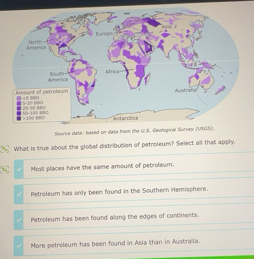 Solved: Source data: based on data from the U.S. Geological Survey ...