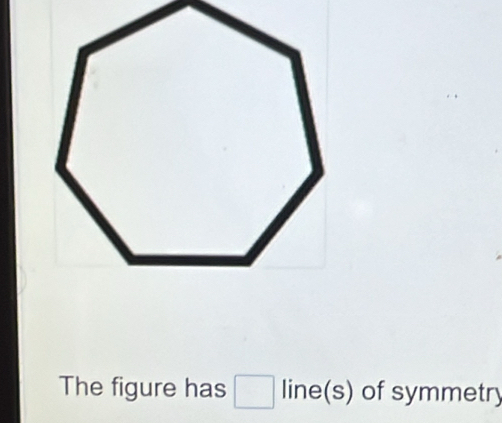 The figure has □ line(s) of symmetry