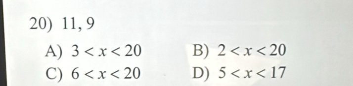 11, 9
A) 3 B) 2
C) 6 D) 5