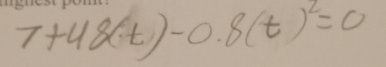 7+48(t)-0.8(t)^2=0