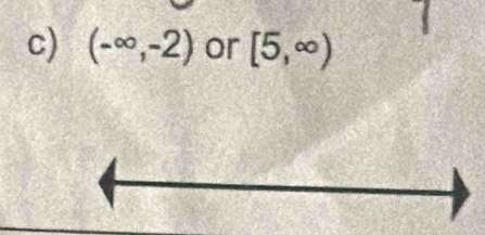 (-∈fty ,-2) or [5,∈fty )