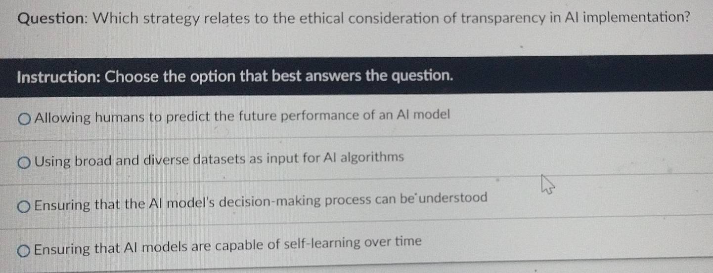Solved: Which strategy relates to the ethical consideration of ...