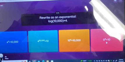 10^4=10,000 0^(circ )(4))