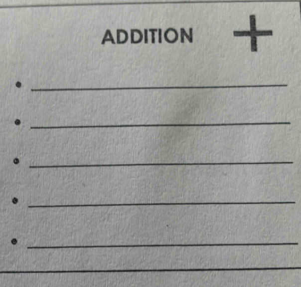 ADDITION T 
_ 
_ 
_ 
_ 
_. 
_