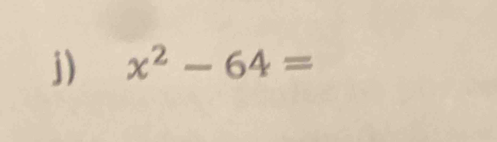 x^2-64=