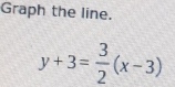 Graph the line.
y+3= 3/2 (x-3)