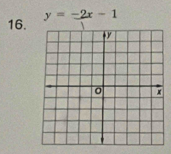 y=-2x-1
16.