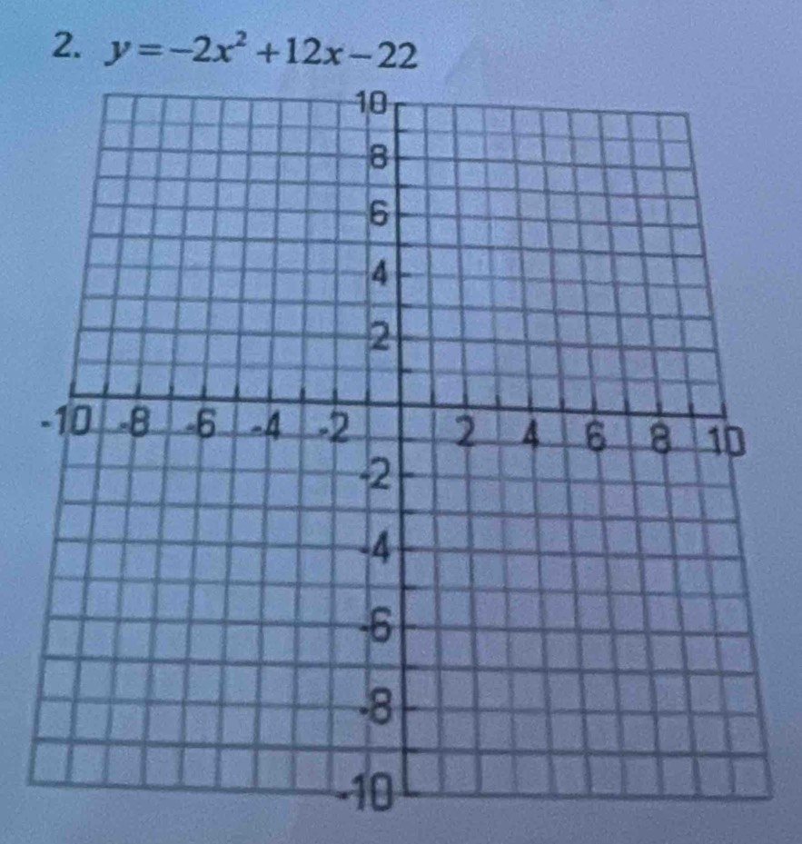 y=-2x^2+12x-22