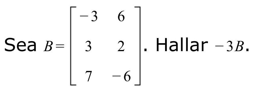 Hallar −3B.