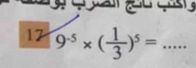 17 9^(-5)* ( 1/3 )^5= _