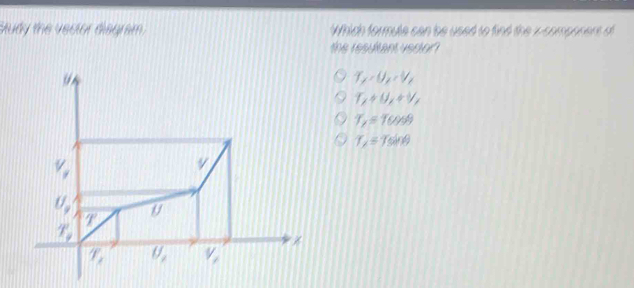 Solved: study the vector disgram Which formule can be used to find the ...
