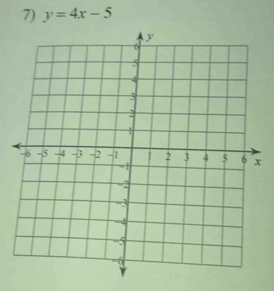 y=4x-5