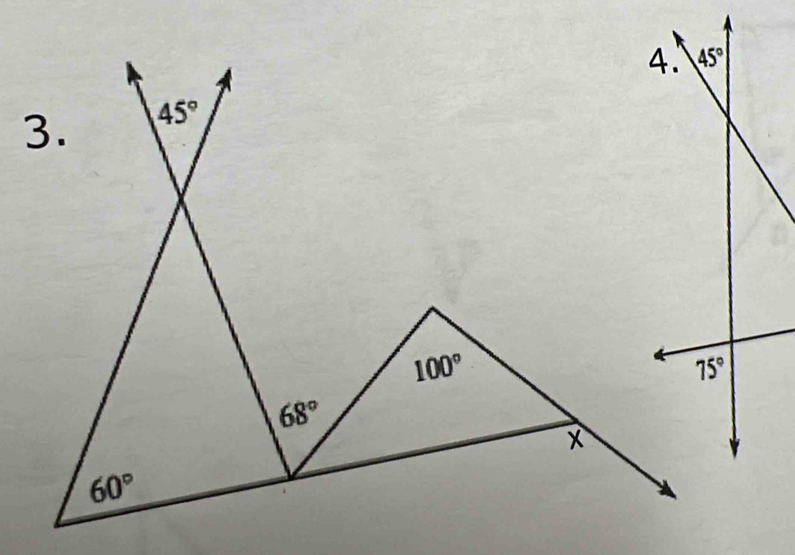 45°
100°
68°
x
60°