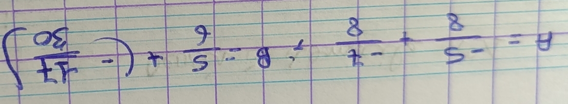 ( 3/t-2 -)+ 9/5 =9+ 8/t-2 + 8/5- =θ