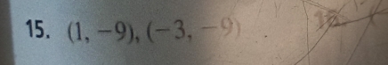 (1,-9), (-3,-9)