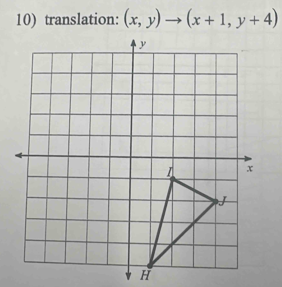 translation: (x,y)to (x+1,y+4)