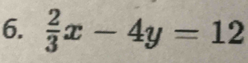  2/3 x-4y=12