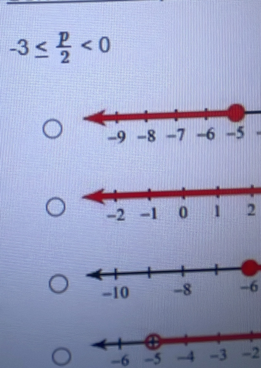 -3≤  p/2 <0</tex>
2
-6
-6 -5 -2