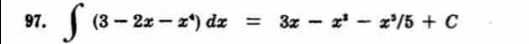 ∈t (3-2x-x^4)dx=3x-x^3-x^3/5+C