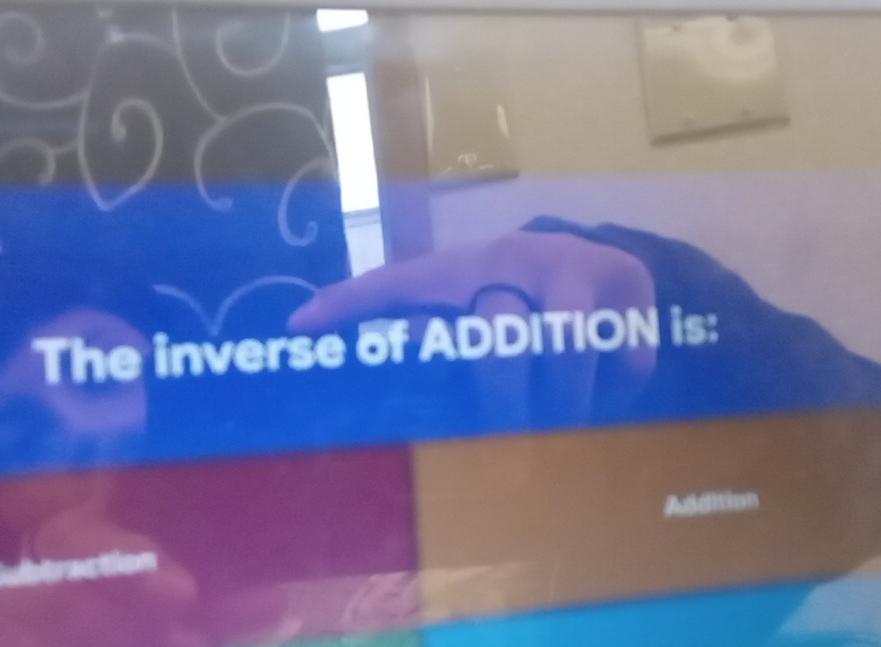 The inverse of ADDITION is: