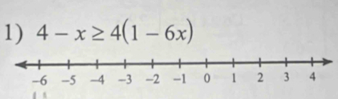 4-x≥ 4(1-6x)