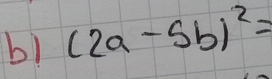 b1 (2a-5b)^2=