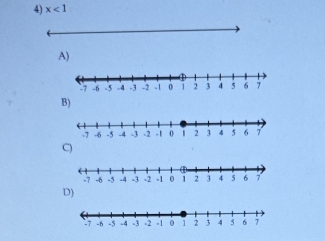 4 x<1</tex> 
A) 
B) 
C) 
D)