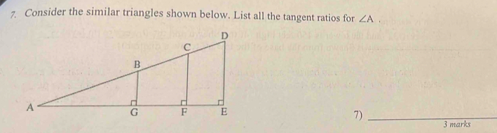 Solved: Consider the similar triangles shown below. List all the ...