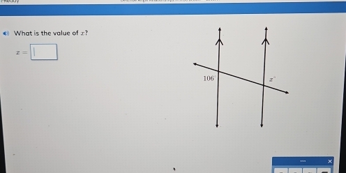 What is the value of
x=