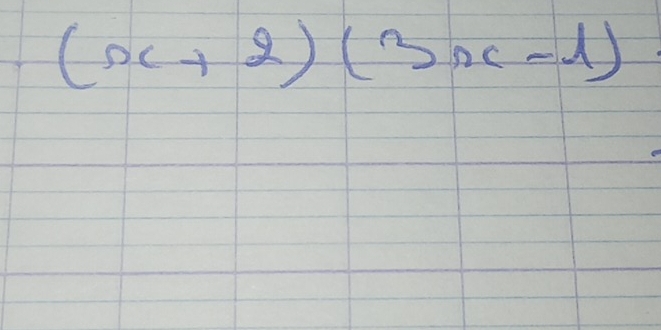 (x+2)(3x-1)