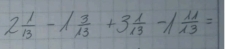 2 1/13 -lambda  3/13 +3 1/13 -lambda  11/13 =