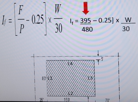 I_f=[ F/P -0.25]*  W/30  I_f= 395/480 -0.25]*  W/30 