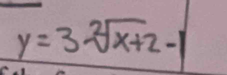 y=3sqrt[2](x+2)-1